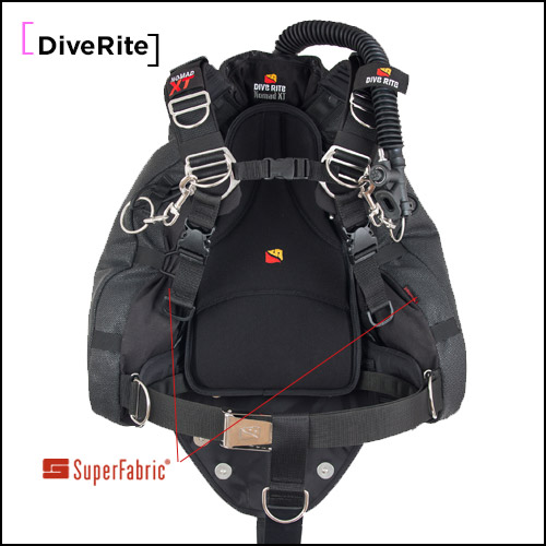 Diverite breathing apparatus with SuperFabric